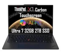 Laptop Lenovo Gen 12 ThinkPad X1 Carbon (pantalla táctil FHD+ de 14 pulgadas, Intel Core Ultra 7 155U, 32GB 6400MHz DDR5, 2TB SSD) retroiluminada, huella dactilar, cámara web IR, Thunderbolt 4, 3-Yr