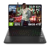 Laptop para juegos HP OMEN 16 AI 2025 (16 pulgadas QHD+ 240Hz 3ms, NVIDIA GeForce RTX 5070 8GB (Beats RTX 4080), AMD Ryzen AI 9 365 (>Intel i9-13900H), 64GB DDR5 RAM, 4TB SSD) Copilot+ PC