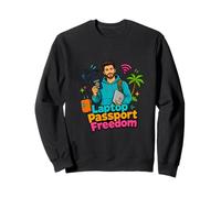 Laptop Passport Freedom Digital Nomad Travel Design Sudadera