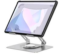 Laptop Riser - Portable Stand, Adjustable Laptop Stand 15x10 Centimeter Device Mount with Height Increment Settings, Silicon Padded with Device Ventilation Desktop, Home Office
