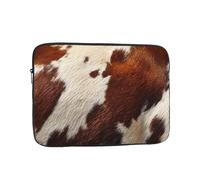 Laptop Sleeve Case 10 Inch Shockproof Protective Notebook Red and White Cowhide Laptop Case Computer Bag
