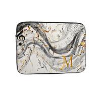 Laptop Sleeve Case 12 Inch Shockproof Protective Notebook Music Notes Print Laptop Case Computer Bag