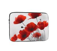 Laptop Sleeve Case 12 Inch Shockproof Protective Notebook Red Poppy Flower Laptop Case Computer Bag