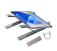 Laptop Stand Docking Station - 8 In 1 USB C Hub Riser, Foldable Computer Holder with USB Ports, 5Gbps High Speed Data Transfer | Portable Desk Laptop Organizer For Office Travel gamingg Work