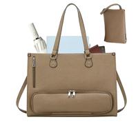 Laptop Tote Bag, Insulated Lunch Compartment, Fashion Work Carryall, Stylish Tote Bag for Laptops with Insulated Lunch Pocket for Office Business Trip Commuting College School Outdoor Camping Picnic