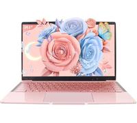 Laptop ultraligera y portátil de 14 pulgadas color oro rosa -Win11 Pro/Office 2019, Celeron J4105, pantalla IPS FHD, 6 GB de RAM, bisagra de 180°/HDMI/WiFi/BT - Perfecto para viajes, trabajo, estudio