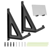 Laptop Wall Mount Shelf, Keyboard Hanger Display, ABS Adjustable Computer Bracket with 360° Rotation, Space-Saving Bedside Storage for Home Office, Art Frames, Books and Routers, 14.7x6.5x3.8cm