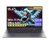 Laptop Windows 11 Pro de 15.6 pulgadas, Intel Core m3 8100Y (hasta 3.40 GHz) 16 GB de RAM 512 GB SSD, MS Office 2024 ultradelgada y ligera con pantalla FHD 1920 x 1080, WiFi 5 de doble banda, BT5.0