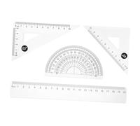 LAPYAPPE 1 Juego de Dibujo Geométrico de Regla Transparente Transportador y Kit de Geometría para Estudiantes y Profesionales Útil Matemáticas y Dibujo Técnico