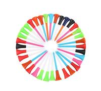 LAPYAPPE 100 Tees de Golf de Plástico y Goma de 85 Mm, Livianos y Resistentes para Reducir el Impacto, Paquete de 100 Unidades Golfistas Color Aleatorio