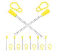 LAPYAPPE 16 Piezas Palos de Hierro Triangulares para Percusión Manual, Accesorios para Instrumentos Musicales de Plástico y Hierro, Ideales para Clases de Música y Desarrollo Infantil