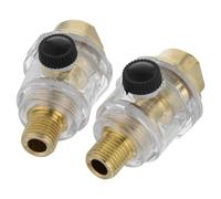 LAPYAPPE 2 Piezas Separador de Aceite y Agua Neumático Filtro de Línea para Herramientas de Aire Compatible con Atornillador y Llave de Impacto Protección Avanzada para Talleres y Uso