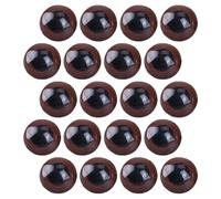 LAPYAPPE 20 Piezas Ojos de Seguridad Marrones para Crochet de 28 Mm, Ojos de Plástico para Amigurumis y Peluches, Accesorios para Manualidades y Decoración DIY de Muñecos
