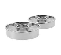LAPYAPPE 2piezas Molde De Rosquilla De Acero Inoxidable Reutilizable Para Hornear Cortadores Redondos De Donuts Herramienta Profesional Para Hacer Galletas Y Rosquillas