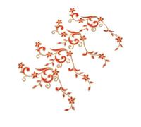 LAPYAPPE 4 Parches Bordados Adhesivos de Flores Rojas para Decoración de Ropa, Fáciles de Usar, Ideales para Manualidades de Costura y Accesorios DIY