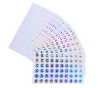 LAPYAPPE 50 Pegatinas Redondas de Números Adhesivos del 01 al 60, Impermeables y Autoadhesivas de Pvc para Organización y Almacenamiento Fácil