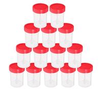 LAPYAPPE 50 piezas Vasos de Muestreo con Tapa Espiral Hermética Recipiente Plástico para Muestras de Heces Uso Laboratorio Color Aleatorio Color Aleatorio Color Aleatorio
