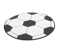 LAPYAPPE Alfombra Respaldo Antideslizante Redonda para Dormitorio Infantil de Fútbol y Reducción de, Hecha de Poliéster, Adecuado para Habitación y Hogar