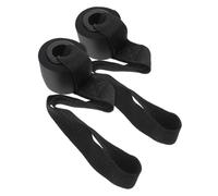 LAPYAPPE Anclaje de Puerta para Fitness 2 Unidades Negras Hebilla Resistente, Correas Elásticas de Entrenamiento para Gimnasio en Casa, Accesorio para Bandas de Resistencia y Ejercicios
