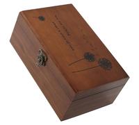 LAPYAPPE Caja de Costura de Madera Maciza Alfiletero, Estuche Portátil para Agujas y Accesorios, Organizador Vintage para Manualidades y Almacenamiento de Costura (diente de León)