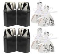 LAPYAPPE Caja de Obsequio para Bodas Forma Especial de Traje de Novia, 100 Piezas de Cartón Blanco, Estilo Romántico y Creativo para Fiesta de Prom y Bridal Shower