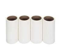 LAPYAPPE Cinta de Limpieza Adhesiva para Rodillos Quitapelusas de Mascotas, Papel Adhesivo Desgarrable Blanco, Fácil de Rasgar, 5 Rollos de 10cm para Limpieza en Casa