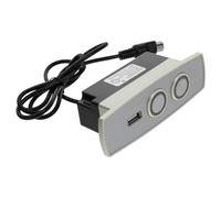 LAPYAPPE Controlador Manual de 2 Botones y 5 Pines Sillón Reclinable Eléctrico para Construcción Estable en Abs con Puerto USB para Reemplazo de Sillas Elevadoras
