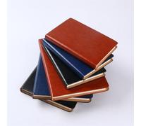 LAPYAPPE Cuaderno de Negocios Retro de Pu Marrón Ligero y Portátil, Bloc de Notas A5 para Oficina y Escuela Diseño Creativo y Estilo Vintage