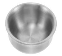 LAPYAPPE Cuenco de Afeitar Multifuncional de Acero Inoxidable para Hacer Espuma, Adecuado para Hombres en Viajes y Negocios, Taza Resistente y Práctica para Jabón de Afeitar