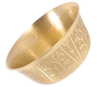 LAPYAPPE Cuenco Decorativo de Cobre Liso para Altar y Ofrendas, Tazón de Latón Pequeño, Mediano y Grande para Rituales Budistas y Decoración del Hogar, Cuenco de Templo Resistente