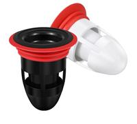 LAPYAPPE Desagüe de Piso Negro para baño y sótano, válvula de Silicona, tapón de inserción para alcantarillado, sellador de Gas, colector de pelos, 2 Piezas