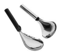 LAPYAPPE Descornazonador Herramienta Práctica para Cocina de Calabaza 2piezas de Acero Inoxidable Bordes Dentados y Diseño y Utensilios para Tallar Calabaza