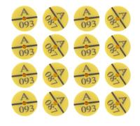 LAPYAPPE Etiquetas Diseño para Ganado de y de Plástico Conejo 50 Orejas Amarillo Resistente y Fácil de Usar para Identificación Cría de Conejos