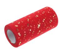 LAPYAPPE Falda de Mesa para Bodas y Fiestas, Falda de Gasa Lentejuelas Rojas, 15 Cm X 25 Yardas, Adorno Ligero y Decorativo para Evento Elegante