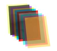 LAPYAPPE Filtros de Gel de Luz PVC Transparentes y Coloridos para Fotografía, Accesorios de Iluminación para Estudio, Láminas Difusoras de Luz 0.3 Mm, Uso Profesional y Creativo, Paquete