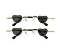 LAPYAPPE Gafas de Sol Forma de Corazón Pequeño Estilo Hip Hop para Decoración Verano, Protección UV Ligeras Ideales para Eventos al Aire Libre y Viajes