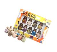 LAPYAPPE Juego de Especímenes de Piedras Naturales y Gemas Preciosas para Enseñanza Material de Vidrio y Madera, Colección Atractiva para Uso Diario y Educativo