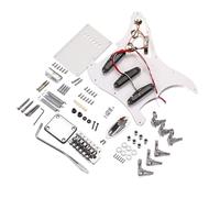 LAPYAPPE Kit Guitarra Eléctrica DIY St Blanco con Sistema de Puente y Accesorios Completos Incluye Pastillas Single-coil Selector de Vías y Controles de Tono y Volumen para Iniciación