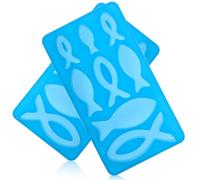 LAPYAPPE Molde de Silicona en Forma de Pez para Repostería 8 Cavidades 2 Piezas, Antiadherente y Fácil de Limpiar, Adecuado para Pasteles y Pudines en Cocina o Restaurante