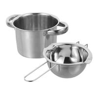 LAPYAPPE Olla para Fundir Chocolate, Mantequilla y Queso de Acero Inoxidable de 400ml para Baño María Diseño Ligero y Gran Capacidad en Cocina Profesional