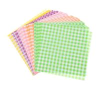 LAPYAPPE Papel de Hornear Antigrasa para Decoración de Pasteles y Repostería en Casa, 100 Hojas Diseño a Cuadros y Frutas, Resistente al Aceite y Agua, Papel No Adhesivo