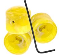 LAPYAPPE Perillas de Reemplazo del Potenciómetro para Guitarra Eléctrica, Juego de 4 Piezas en Plástico y Metal, Fácil Instalación y Color Amarillo Otros Instrumentos