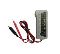 LAPYAPPE Probador de Batería Digital Práctico de 12 V para Vehículo Lectura Rápida y Protección contra Sobrevoltaje, Material Plástico y Metal para Diagnóstico