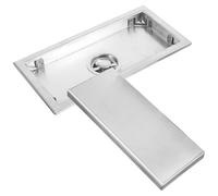 LAPYAPPE Rejilla Desague Ducha Rectangular de Acero Inoxidable 304 Diseño Embebido Invisible para Baño, Filtro de Drenaje de Piso Antiolor y Drenaje Suave