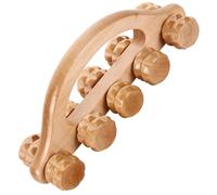 LAPYAPPE Rodillo de Masaje de Madera Portátil y para Relajación Muscular y Masaje Cómodo Diseño 10 Ruedas Adecuado para Uso o Gimnasio
