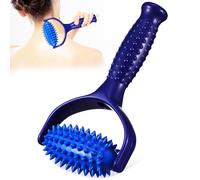LAPYAPPE Rodillo Masajeador de Meridianos para Espalda y Cuello, Ligero Material Abs y Pvc, Adecuado para Yoga y Aliviar Tensión Muscular en Sedentarios