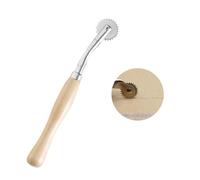 LAPYAPPE Rueda de Trazado para Marcar Líneas Mango de Madera y Acero Inoxidable Herramienta de Presión y Rodillo para Costura en Patchwork y Bordado