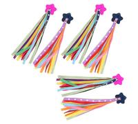 LAPYAPPE Serpentinas para Manillar de Bicicleta, 3 Pares, Coloridas | Cinta Borlas de Plástico y Tela, para Scooter y Bici, Accesorio Infantil