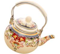 LAPYAPPE Tetera Esmaltada de 2.4l con Mango Cómodo y Diseño Retro Práctico, Olla de Agua Hirviendo Adecuado para Cocina y Preparar Té