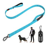 laqibak - Correa para perro resistente, correa reflectante de doble cara con doble asa - Doble capa de grosor, diseño de mosquetón de seguridad con cerradura, 6 pies, perfecta para perros medianos y